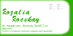 rozalia rocskay business card
